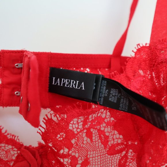 La Perla Red Lace Rose Bra - Picture 6 of 7